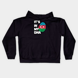 Flag of Azerbaijan  in fingerprint Kids Hoodie